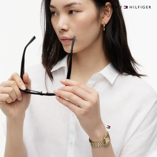 【TOMMY HILFIGER】官方旗艦館寬鬆亞麻短袖襯衫 裸色