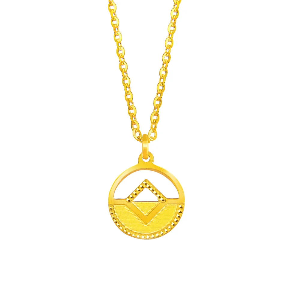 【Just Gold 鎮金店】映光 黃金項鍊(網路限定)
