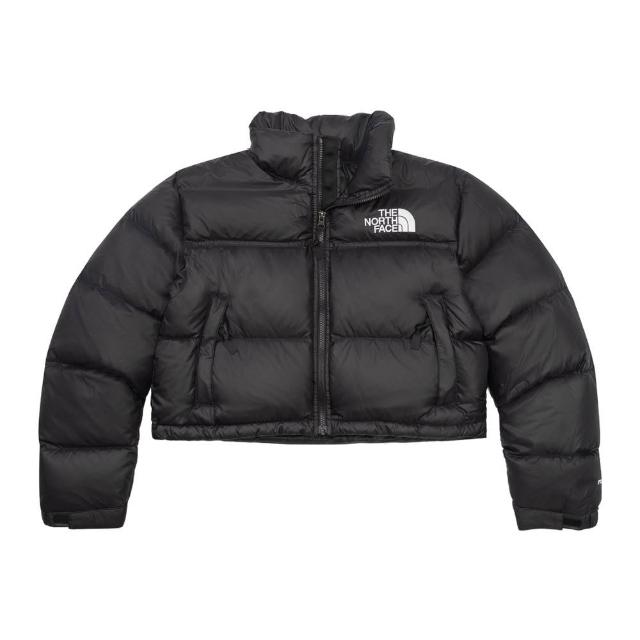 【The North Face】TNF 休閒 運動 DWR防潑水短版羽絨外套 W NUPTSE SHORT JACKET -V 女 黑 (NF0A8KY7GOG)