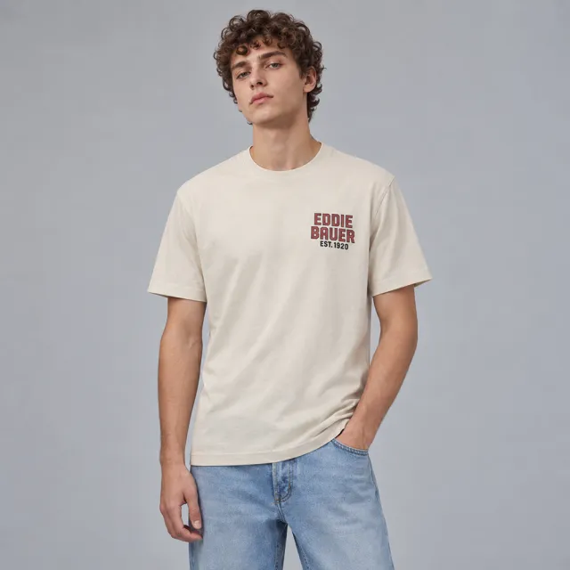 【Eddie Bauer】男性短袖棉質印花TEE E-1TEA-3008