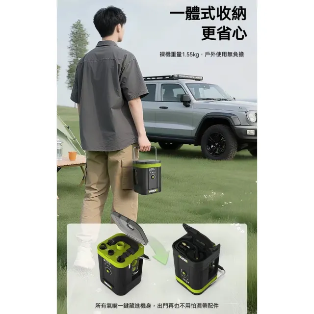 【WORX 威克士】20V 無線多功能充氣泵 打氣泵 充氣泵 打氣機 多功能 無線充氣泵 高壓打氣泵 WU096.13
