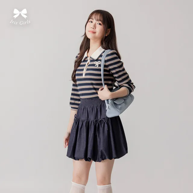 【Iris Girls 艾莉詩】經典條紋POLO衫-65901
