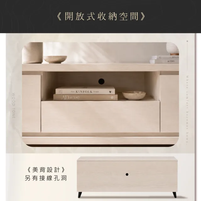 【IHouse】托比 台灣製強化木心板 5尺電視櫃 (長櫃/TV櫃/收納櫃)