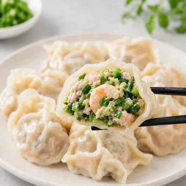 畢老爺 手工海鮮山東水餃 蝦仁高麗菜/蝦仁韭菜/白腹魚/黃花魚 任選x3包 (12-24顆/包 爆汁鮮肉 冷凍生水餃)