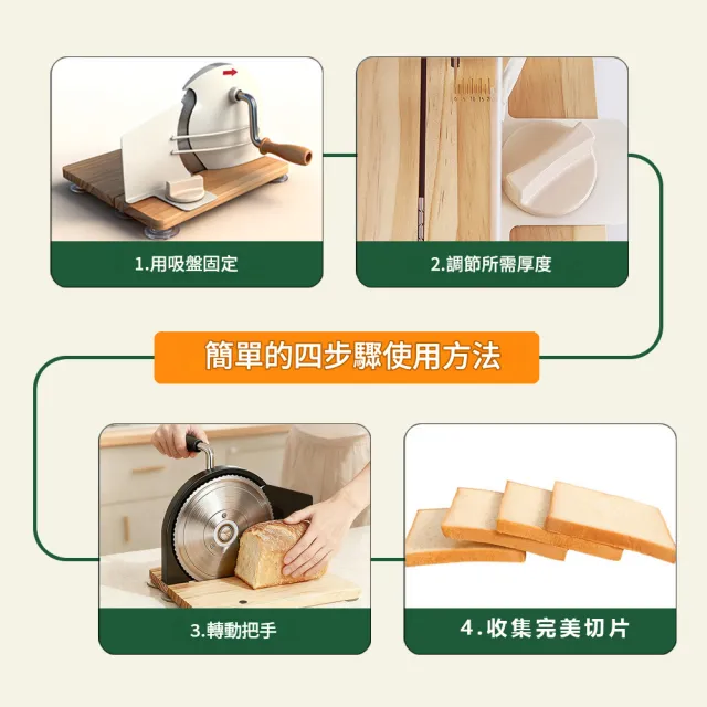 HOMI 好米居家 手動麵包切片機 可調厚度吐司切片器 烘焙麵包切割器 家用商用切片神器 吐司切片器