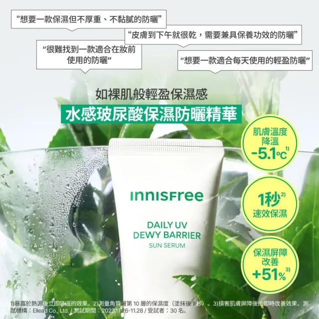 【innisfree】水感玻尿酸保濕防曬精華SPF50+ PA++++ 50ml (清爽保濕/新品上市)