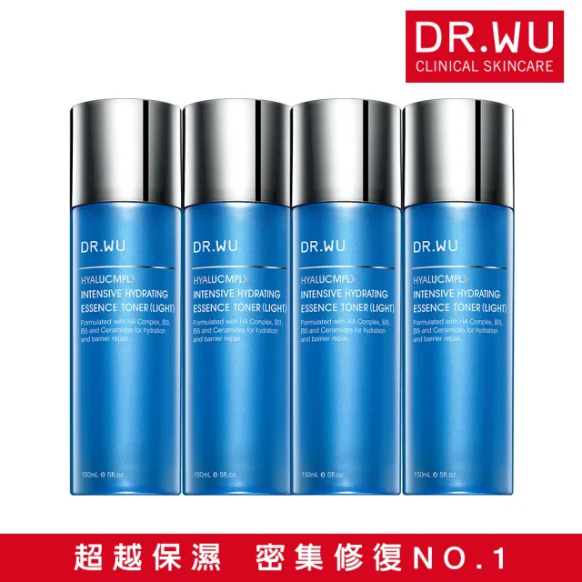 【DR.WU 達爾膚】玻尿酸保濕精華化妝水150ML(清爽型 4入組)