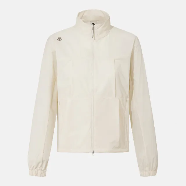 【DESCENTE】外套 女 運動立領外套 WOMENS WOVEN WARM-UPJACKET 象牙白 SR322PWT71-IVY0