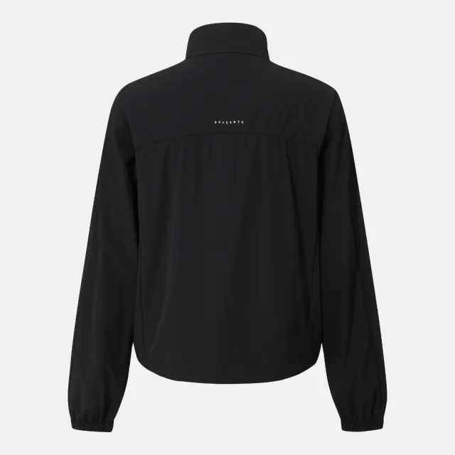 【DESCENTE】外套 女 運動立領外套 WOMENS WOVEN WARM-UPJACKET 黑 SR322PWT71-BLK0
