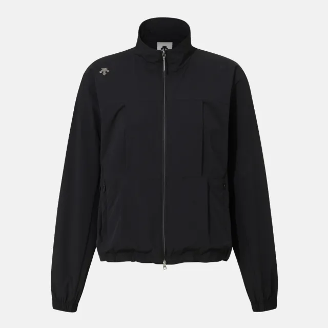 【DESCENTE】外套 女 運動立領外套 WOMENS WOVEN WARM-UPJACKET 黑 SR322PWT71-BLK0