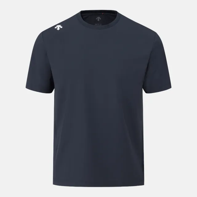 【DESCENTE】短袖上衣 男 寬鬆版型 快排 WOVEN SHORT SLEEVE T-SHIRT 藍 SR321TTS75-DDNV