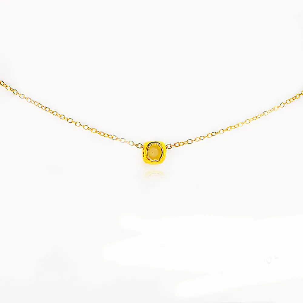 【金石盟】黃金項鍊可愛亮面項鍊(0.30錢9999純金)