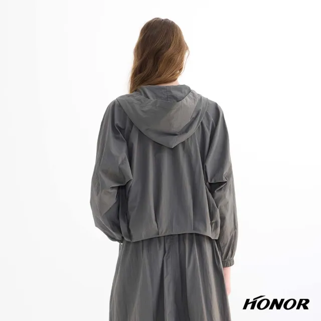 【HONOR 山形屋】休閒連帽翻蓋口袋輕量外套-灰