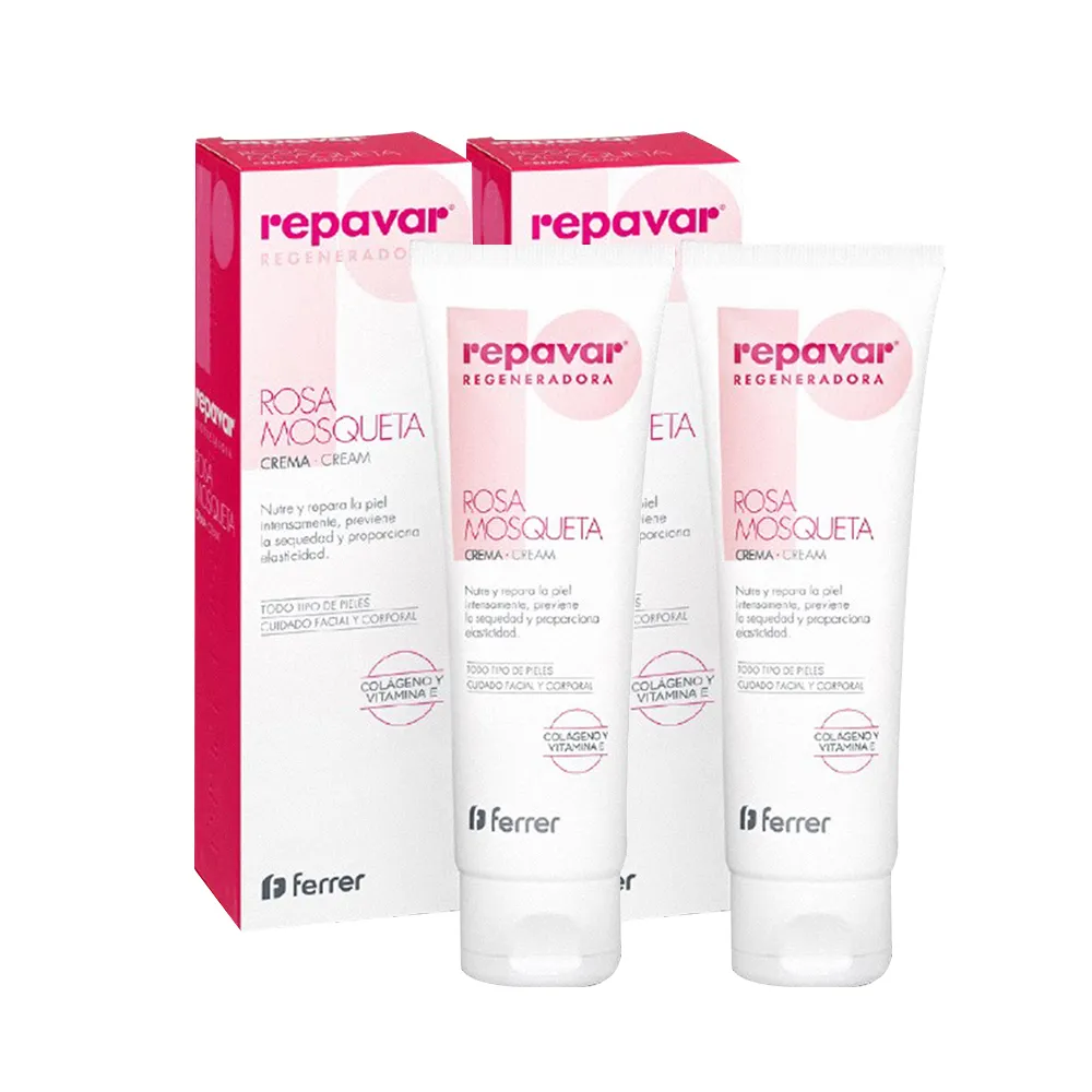 【Repava 芮培菈】玫瑰果油乳霜 125ml 2入組(抗老保濕乳霜 / 專業醫師推薦)