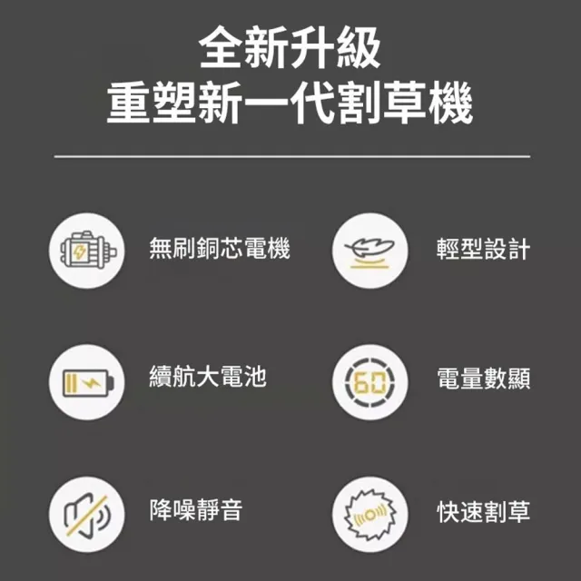 【DOMU 東牧】割草機 除草機 電動打草機 草坪修剪機 無刷工業伸縮款（五節兩電）可伸縮/帶電量顯示屏