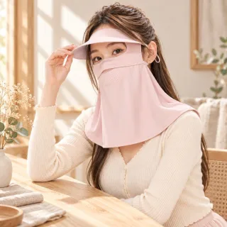 【LEESA】騎行面罩\全臉防曬\透氣面罩\防曬面罩\女生帽子\遮陽帽\護眼角\口罩\冰絲面罩\純色面