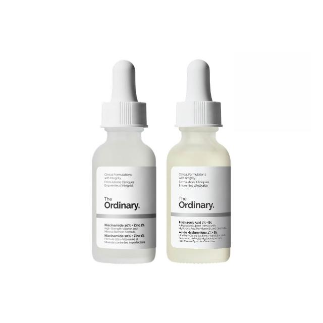 【The Ordinary】明星肌膚修護組 | 10% 菸鹼醯胺+1% 鋅精華＆2%玻尿酸+維他命原B5 精華