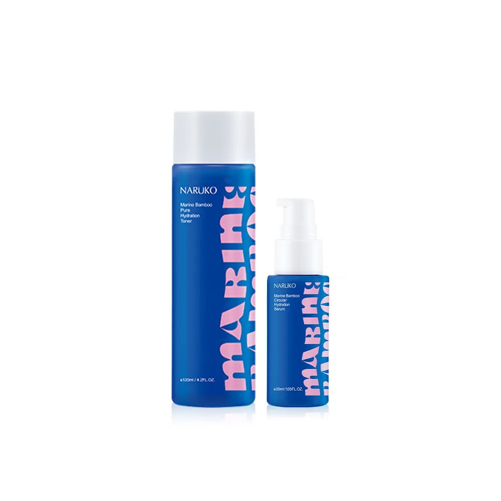 【NARUKO 牛爾】海生竹舒敏360水循環精華30ml+海生竹平衡純淨化妝水120ml(喚醒修護補水肌組)