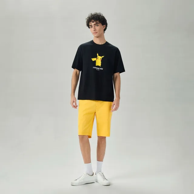 【GIORDANO 佐丹奴】男裝寶可夢印花短袖T恤 Pokemon系列(09 標誌黑)