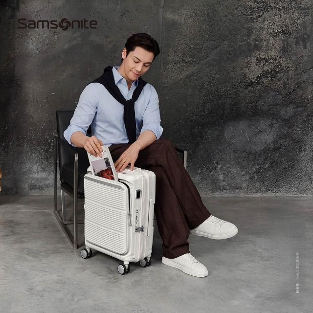 【Samsonite 新秀麗】陳偉霆同款 28吋 PARALUX 前開式/上掀式/對開可擴充大容量PP輕量減震輪行李箱/旅行箱