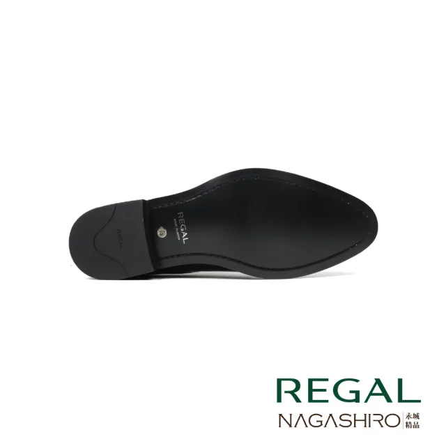 【REGAL】NAGASHIRO永城精品  經典2E寬楦 Plain Toe 輕量素面紳德比鞋－曜石黑(810R-BL)