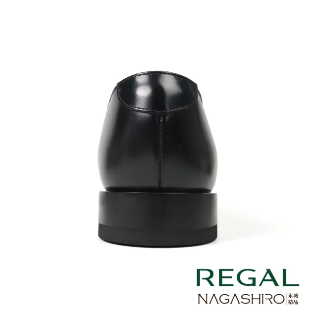 【REGAL】NAGASHIRO永城精品  經典2E寬楦 Plain Toe 輕量素面紳德比鞋－曜石黑(810R-BL)