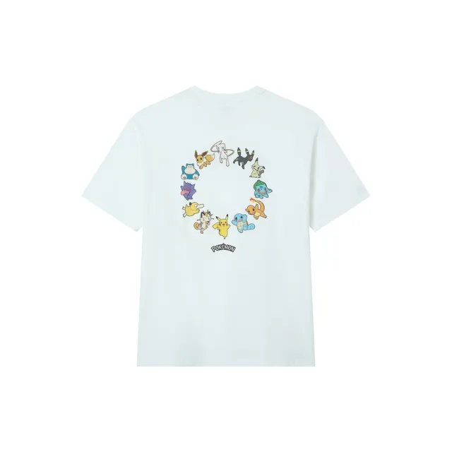 【GIORDANO 佐丹奴】男裝寶可夢印花短袖T恤 Pokemon系列(02 皎白)