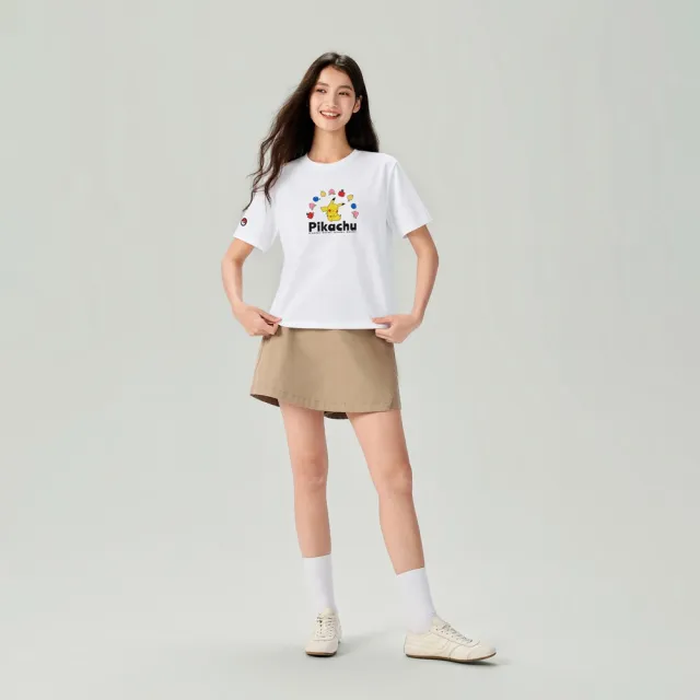 【GIORDANO 佐丹奴】女裝寶可夢印花短袖T恤 Pokemon系列(02 皎白)