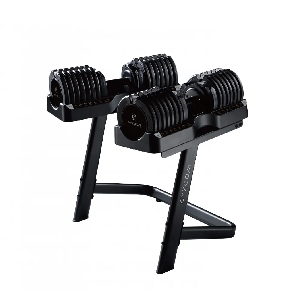 【BYZOOM FITNESS】Pure Series可調式啞鈴75lb/約34kg 雙入+專用啞鈴架(BZ-QCD-75LB+BZ-QCDST-75)