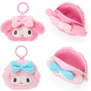 【小禮堂】雙11 Sanrio 三麗鷗 絨毛造型零錢包吊飾 大頭款 Kitty 布丁狗 花小兔 大耳狗