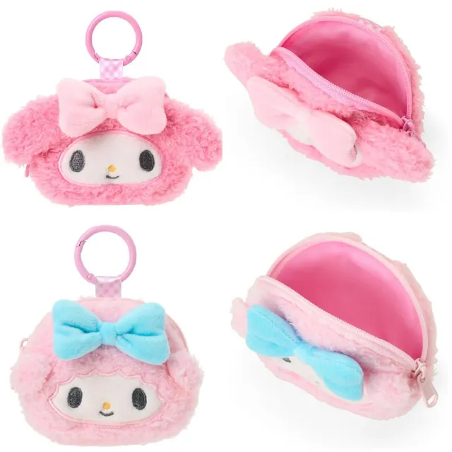 【小禮堂】雙11 Sanrio 三麗鷗 絨毛造型零錢包吊飾 大頭款 Kitty 布丁狗 花小兔 大耳狗