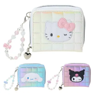 【小禮堂】雙11 Sanrio 三麗鷗 皮質雙折短夾 極光大臉款 Kitty 大耳狗 酷洛米