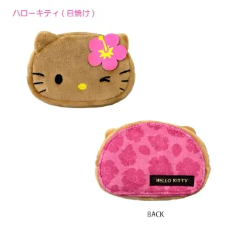 【小禮堂】雙11 Sanrio 三麗鷗 絨毛造型化妝包附鏡 大臉款 Kitty 大耳狗 酷洛米 花小兔