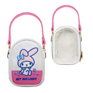 【小禮堂】雙11 Sanrio 三麗鷗 皮質玩偶收納包 坐姿款 Kitty 美樂蒂 酷洛米