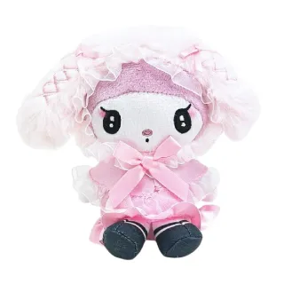 【小禮堂】雙11 Sanrio 三麗鷗 絨毛玩偶零錢包吊飾 (暗夜天使) Kitty 美樂蒂 大耳狗