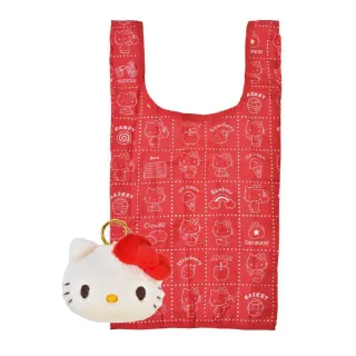 【小禮堂】Sanrio 三麗鷗 絨毛玩偶造型環保購物袋 (復古大臉款) Kitty 美樂蒂 帕恰狗 漢頓