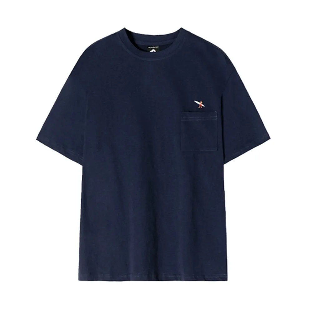 【巴黎精品】現貨+預購 T恤短袖上衣(圓領寬鬆刺繡休閒男裝3色a1fy45)