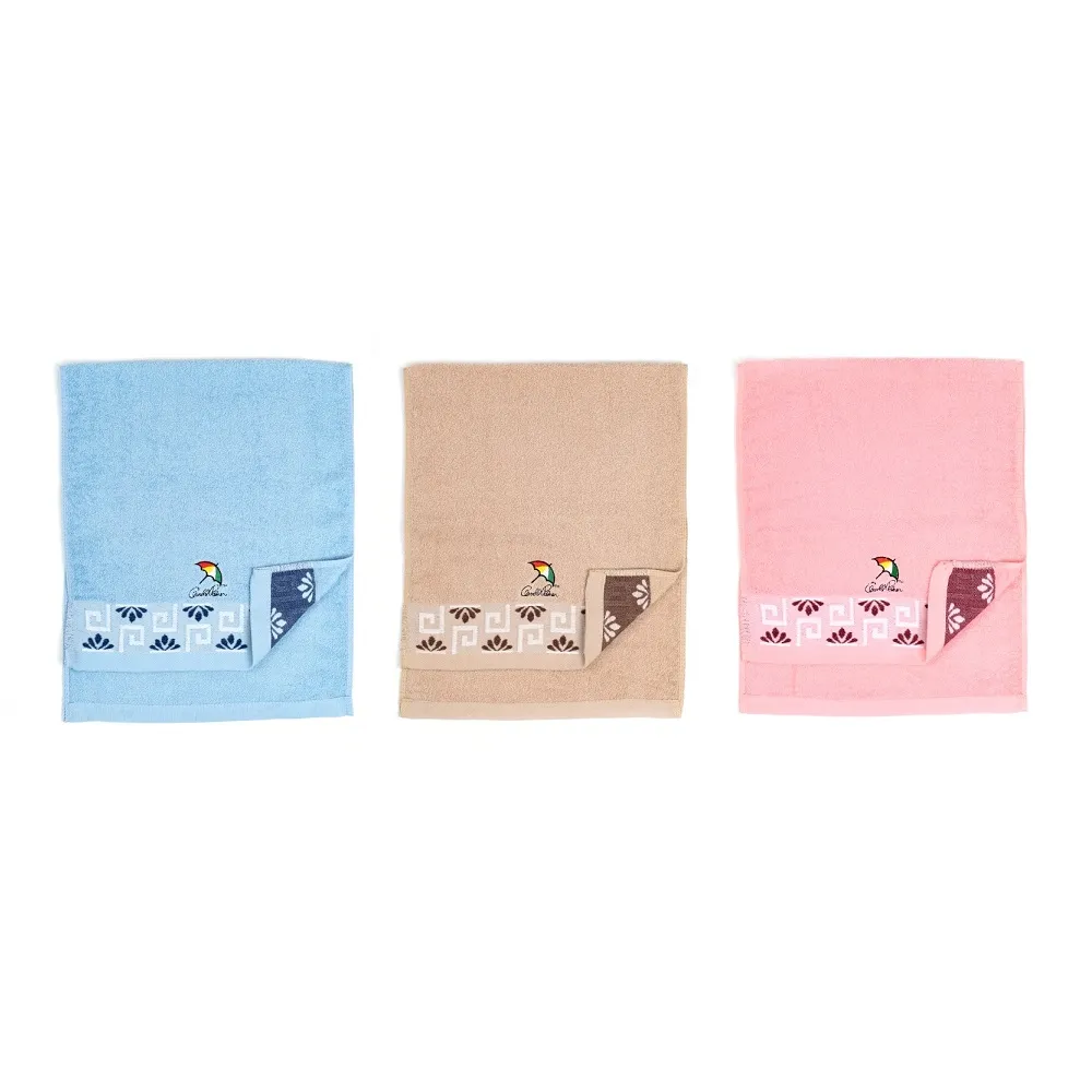 【amica】3入組/台灣製雨傘正版授權寬紋毛巾(台製毛巾 石墨稀毛巾 純棉毛巾 機能性 抑菌 除臭)