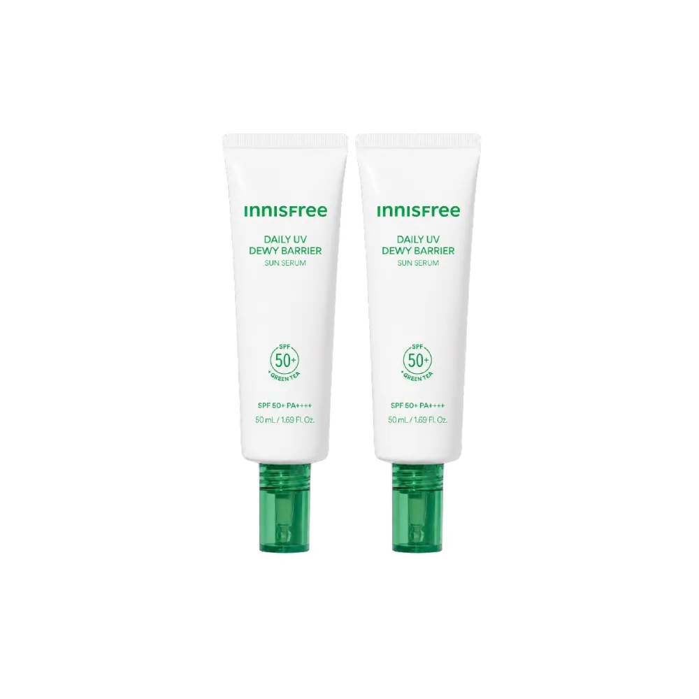 【innisfree】水感玻尿酸保濕防曬精華SPF50+ PA++++ 50ml(2入組)