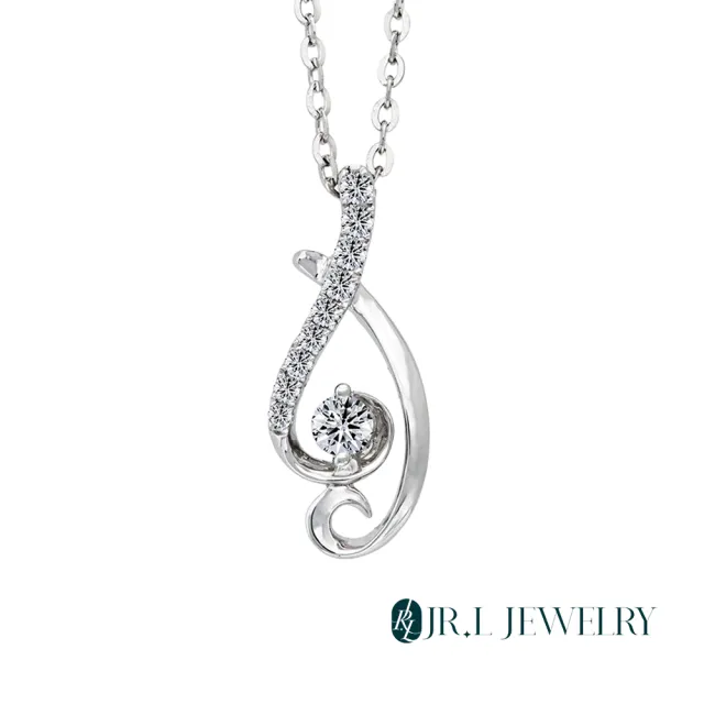 【JR.L JEWELRY】18K金 交匯鑽石墜飾(天然鑽石 18K金墜飾)附純銀項鍊