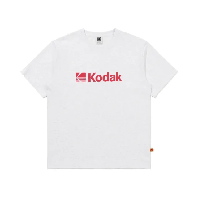 【KODAK Apparel】官方旗艦館 柯達 男女同款 短袖T恤 涼感 大Logo Askin WHITE MELANGE 米灰 / KB602011WMG