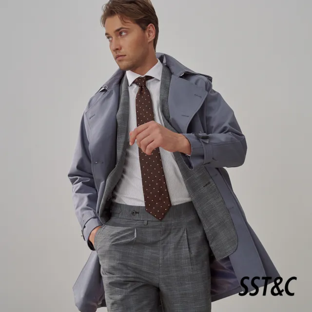 【SST&C】男裝 灰色千鳥格修身版西裝外套0112308009(換季65折)
