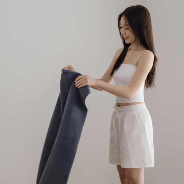 【翔仔居家】快乾蓬鬆精紡紗毛巾-2入組(50x90cm/純棉毛巾/葡萄牙進口純棉/洗澡毛巾/浴室毛巾)