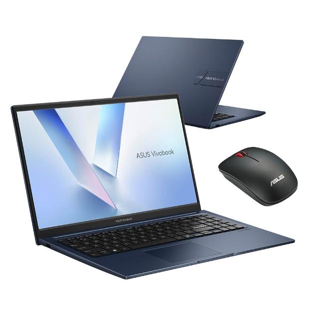 【ASUS 華碩】滑鼠組★15.6吋Core 5輕薄筆電(Core 5-315/16G/512G SSD/W11/VivoBook X1504MA)