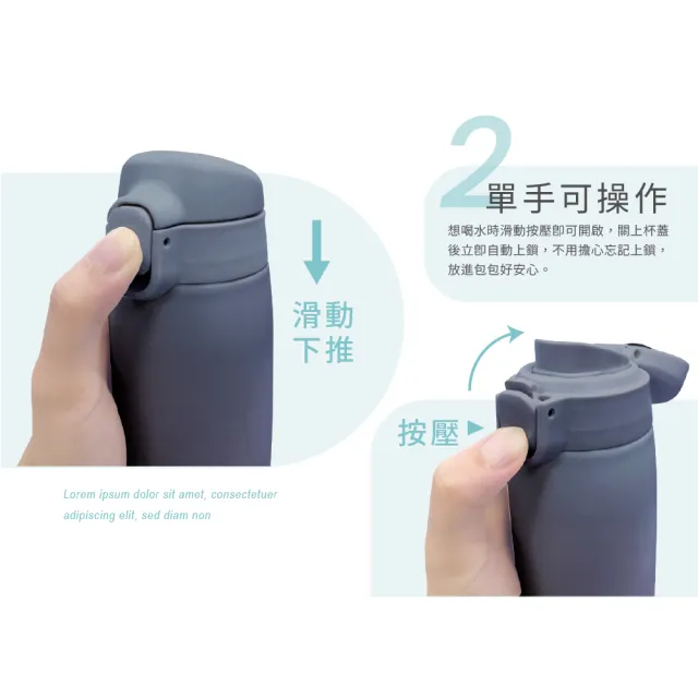 【TIGER 虎牌】買1送1雙層不鏽鋼保溫瓶500ml(MCT-T050彈蓋真空/保溫保冰/mo獨家)