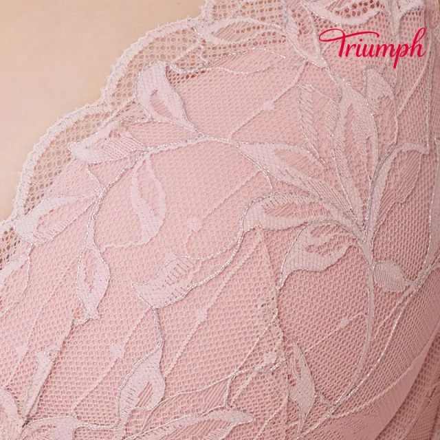 【Triumph 黛安芬】清新茉莉系列 澎澎氣墊提托無鋼圈內衣(柔霧粉)