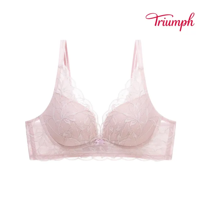 【Triumph 黛安芬】清新茉莉系列 澎澎氣墊提托無鋼圈內衣(柔霧粉)