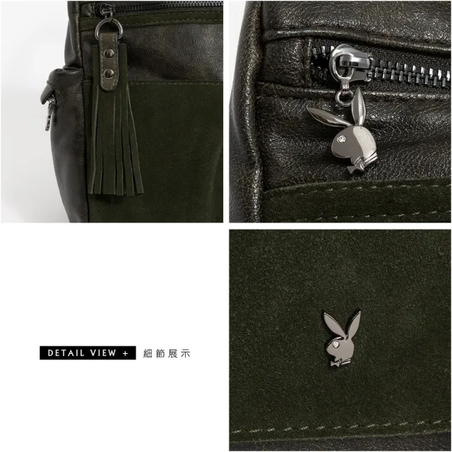 【PLAYBOY】後背包  Dark Green Voyage系列 - 墨綠色