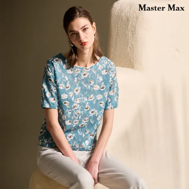 【Master Max】純棉基本剪裁印花短袖上衣(8617045)