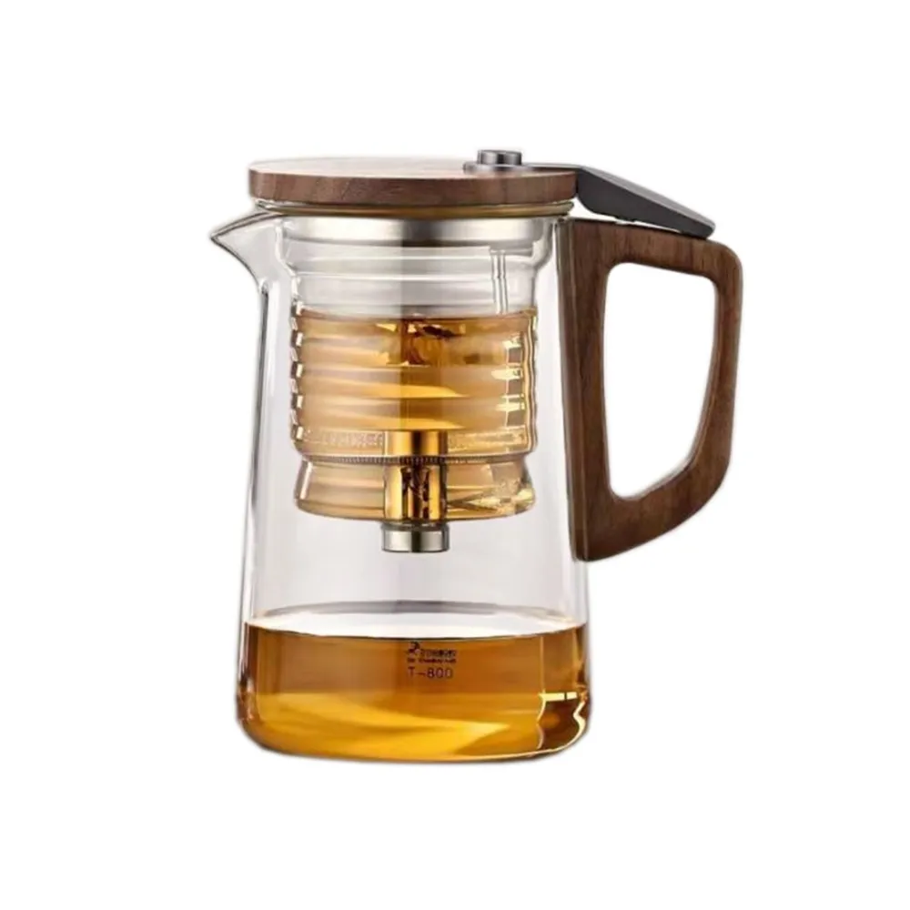 Glass King】T-800 第五代飄逸杯無塑膠材質懶人泡茶壺泡茶神器過濾免長